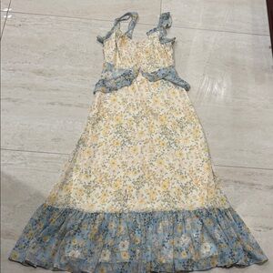 Floral Blue and Yellow Dress